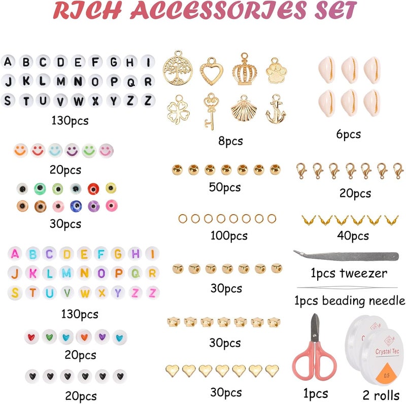 QUEFE 36000pcs 3mm Glass Seed Beads120 Colors Bracelet Making Kit Friendship Bracelet Kit with Letter Beads Accessories Charms and Pendants Kit for Necklaces Making, DIY, Gift, Craft - Image 2